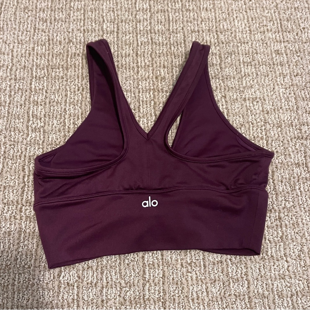 ALO Yoga Deep Purple Sports Bra